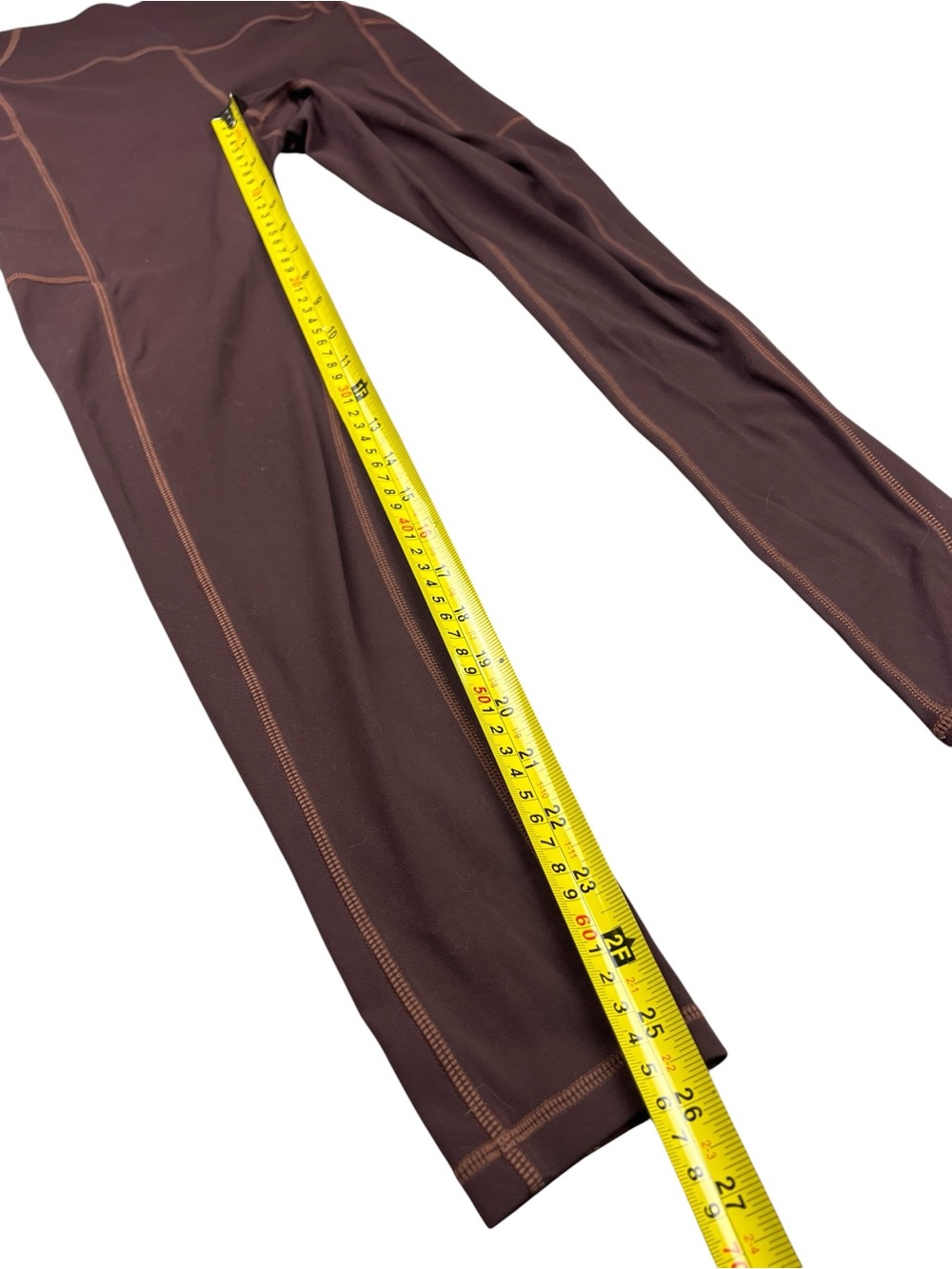 Prana Electa Leggings Womens Small Brown Orange High Waist Functional Pockets - Picture 11 of 12